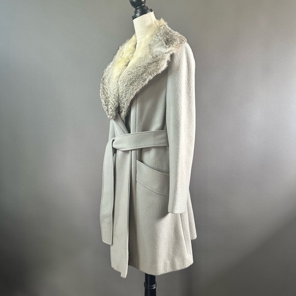 Vintage Joseph R Harris Wool Rabbit Fur Long Coat Sz M - Picture 7 of 15